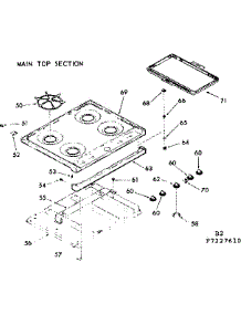 Main Top Section parts for Kenmore Range 911.7227610 (9117227610, 911 7227610) from AppliancePartsPros.com