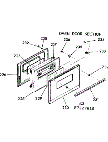 Oven Door Section parts for Kenmore Range 911.7227610 (9117227610, 911 7227610) from AppliancePartsPros.com