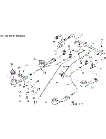 Top Burner Section parts for Kenmore Range 103.7867620 (1037867620, 103 7867620) from AppliancePartsPros.com