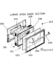 Lower Oven Door Section parts for Kenmore Range 103.7867620 (1037867620, 103 7867620) from AppliancePartsPros.com