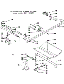 Oven And Top Burner Section parts for Kenmore Range 119.7028210 (1197028210, 119 7028210) from AppliancePartsPros.com
