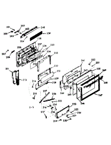 Lower Oven Door Section parts for Kenmore Range 103.9867313 (1039867313, 103 9867313) from AppliancePartsPros.com
