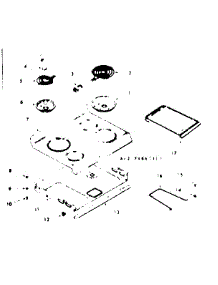 Main Top Section parts for Kenmore Range 103.9867313 (1039867313, 103 9867313) from AppliancePartsPros.com