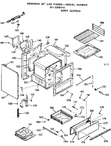Body Section parts for Kenmore Range 911.7258310 (9117258310, 911 7258310) from AppliancePartsPros.com