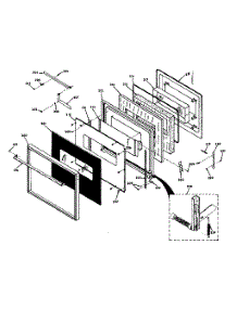 Upper Black Glass Door parts for Kenmore Range 850.4287320 (8504287320, 850 4287320) from AppliancePartsPros.com