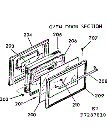 Oven Door Section parts for Kenmore Range 103.7287810 (1037287810, 103 7287810) from AppliancePartsPros.com
