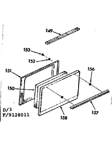 Oven Door Section parts for Kenmore Range 911.9128011 (9119128011, 911 9128011) from AppliancePartsPros.com