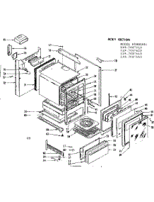 Body Section parts for Kenmore Range 119.7087660 (1197087660, 119 7087660) from AppliancePartsPros.com