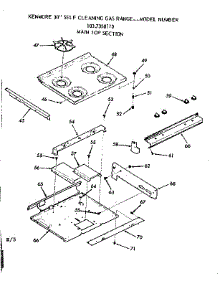 Main Top Section parts for Kenmore Range 103.7358110 (1037358110, 103 7358110) from AppliancePartsPros.com