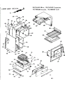 Lower Body Section parts for Kenmore Range 103.7847640 (1037847640, 103 7847640) from AppliancePartsPros.com