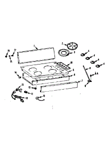 Main Top Section parts for Kenmore Range 103.7745000 (1037745000, 103 7745000) from AppliancePartsPros.com