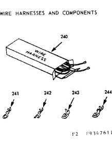 Wire Harnesses & Components parts for Kenmore Range 103.9347611 (1039347611, 103 9347611) from AppliancePartsPros.com