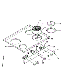 Cooktop parts for Kenmore Range 119.9008710 (1199008710, 119 9008710) from AppliancePartsPros.com