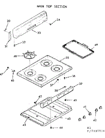 Main Top Section parts for Kenmore Range 911.7107810 (9117107810, 911 7107810) from AppliancePartsPros.com