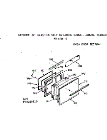 Oven Door Section parts for Kenmore Range 911.9328110 (9119328110, 911 9328110) from AppliancePartsPros.com