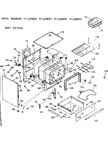 Body Section parts for Kenmore Range 911.6268010 (9116268010, 911 6268010) from AppliancePartsPros.com