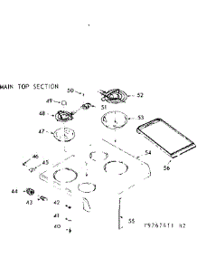 Main Top Section parts for Kenmore Range 911.9267411 (9119267411, 911 9267411) from AppliancePartsPros.com