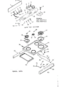 Main Top Section parts for Kenmore Range 911.9207315 (9119207315, 911 9207315) from AppliancePartsPros.com