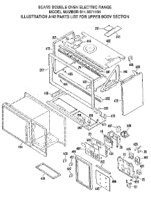 Upper Body Section parts for Kenmore Range 911.9871191 (9119871191, 911 9871191) from AppliancePartsPros.com