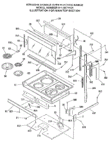 Main Top Section parts for Kenmore Range 911.9871191 (9119871191, 911 9871191) from AppliancePartsPros.com
