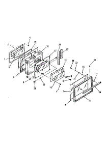 Oven Door Section parts for Kenmore Range 911.7398790 (9117398790, 911 7398790) from AppliancePartsPros.com
