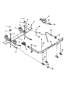 Top Burner Section parts for Kenmore Range 911.7398790 (9117398790, 911 7398790) from AppliancePartsPros.com