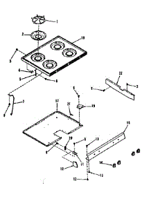 Main Top Section parts for Kenmore Range 911.7398790 (9117398790, 911 7398790) from AppliancePartsPros.com