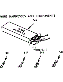 Wire Hrnesses & Comp. parts for Kenmore Range 103.9887611 (1039887611, 103 9887611) from AppliancePartsPros.com