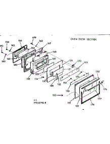 Oven Door Section parts for Kenmore Range 911.9367910 (9119367910, 911 9367910) from AppliancePartsPros.com