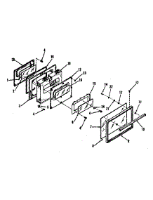 Oven Door Section parts for Kenmore Range 911.9368810 (9119368810, 911 9368810) from AppliancePartsPros.com