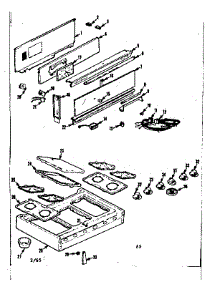 Main Top Section parts for Kenmore Range 103.7405400 (1037405400, 103 7405400) from AppliancePartsPros.com