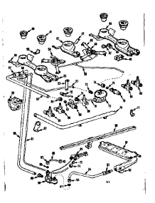 Burner Section parts for Kenmore Range 103.7405400 (1037405400, 103 7405400) from AppliancePartsPros.com
