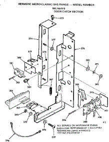 Door Catch Section parts for Kenmore Range 103.7907915 (1037907915, 103 7907915) from AppliancePartsPros.com