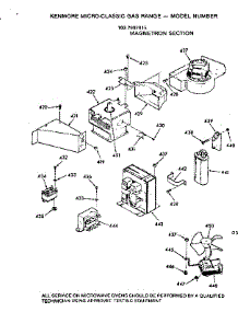 Magnetron Section parts for Kenmore Range 103.7907915 (1037907915, 103 7907915) from AppliancePartsPros.com