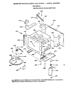 Microwave Oven Section parts for Kenmore Range 103.7907915 (1037907915, 103 7907915) from AppliancePartsPros.com
