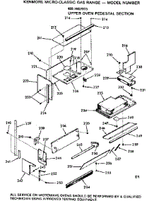 Upper Oven Pedestal Section parts for Kenmore Range 103.7907915 (1037907915, 103 7907915) from AppliancePartsPros.com