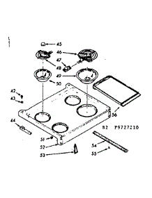 Main Top Section parts for Kenmore Range 103.9727260 (1039727260, 103 9727260) from AppliancePartsPros.com