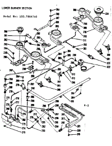 Lower Burner Section parts for Kenmore Range 103.7866740 (1037866740, 103 7866740) from AppliancePartsPros.com