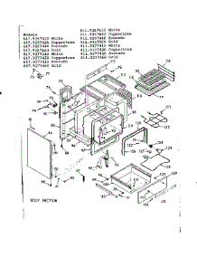 Body Section parts for Kenmore Range 911.9277420 (9119277420, 911 9277420) from AppliancePartsPros.com