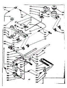 Lower Burner Section parts for Kenmore Range 103.7826840 (1037826840, 103 7826840) from AppliancePartsPros.com