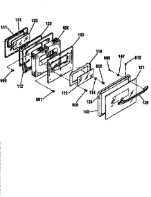 Door Section parts for Kenmore Range 911.95866790 (91195866790, 911 95866790) from AppliancePartsPros.com