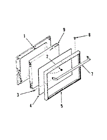 Oven Door Section parts for Kenmore Range 911.3638710 (9113638710, 911 3638710) from AppliancePartsPros.com