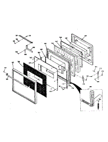 Oven Door parts for Kenmore Range 850.4237590 (8504237590, 850 4237590) from AppliancePartsPros.com