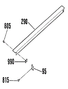 Opt Rear Main Top Filler 8028790 parts for Kenmore Range 911.3652190 (9113652190, 911 3652190) from AppliancePartsPros.com