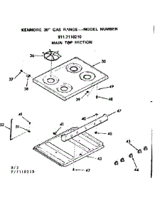 Top Section parts for Kenmore Range 911.7118210 (9117118210, 911 7118210) from AppliancePartsPros.com