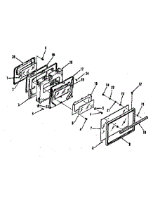 Oven Door parts for Kenmore Range 911.4688810 (9114688810, 911 4688810) from AppliancePartsPros.com