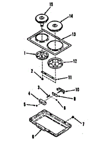 Electric Hob Element Module Kit 4998530 & 4998630 parts for Kenmore Range 911.4688810 (9114688810, 911 4688810) from AppliancePartsPros.com