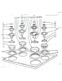 Cook Top Section parts for Kenmore Range 101.933620 (101933620, 101 933620) from AppliancePartsPros.com