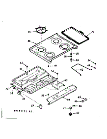 Main Top Section parts for Kenmore Range 103.7187121 (1037187121, 103 7187121) from AppliancePartsPros.com