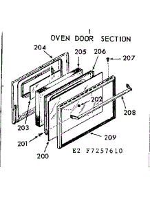 Oven Door Section parts for Kenmore Range 103.7257610 (1037257610, 103 7257610) from AppliancePartsPros.com